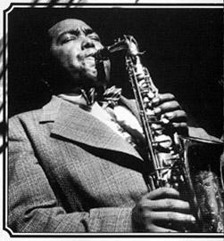 Charlie Parker playing saxophone